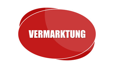 Vermarktung - text written in red shape