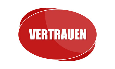 Vertrauen - text written in red shape