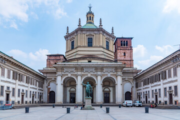 Basilica of San Lorenzo in Italian city Milano