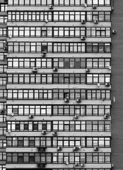 Symmetric windows of many-storied house bcakground
