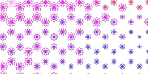 Light Purple, Pink vector background with curved lines.