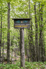 State hunting area “Northern Velebit” sign
