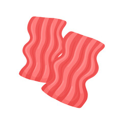 Vector cartoon bacon illustration icon