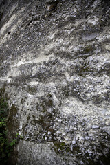 Textured stone wall