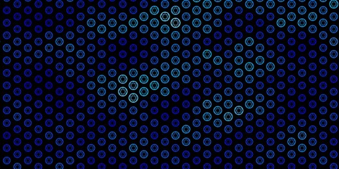 Dark BLUE vector pattern with magic elements.