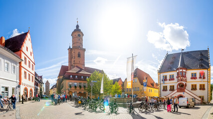 Marktplatz, Panorama, Volkach, Deutschland 