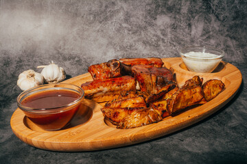 Roasted ribs and potato 