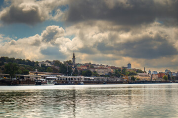 Obraz premium Old historical town belgrade by the Sava river. Belgrade is a largest and capital citi of Serbia.