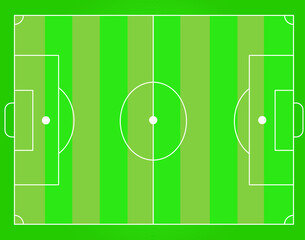 soccer field top view vector striped field