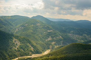 Fototapeta premium Belintash is a small plateau in the Rhodope Mountains in Bulgaria bearing traces of human activity. 