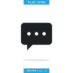 Speech Bubble Icon Vector Design Template. Chat Sign. 