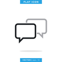Fototapeta premium Speech Bubble Icon Vector Design Template. Chat Sign. 