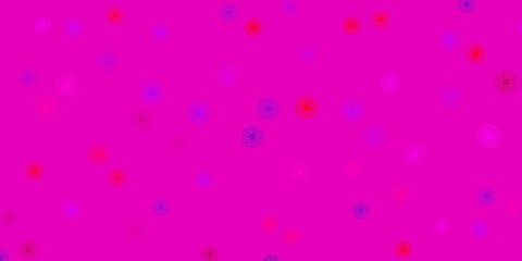 Light Purple, Pink vector natural artwork with flowers.