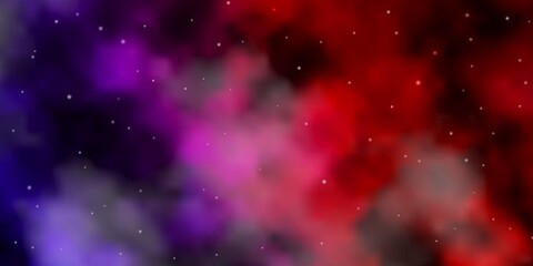 Dark Pink, Yellow vector background with small and big stars. Shining colorful illustration with small and big stars. Pattern for wrapping gifts.