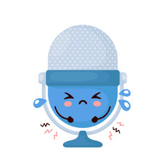 Cute sad funny studio podcast microphone