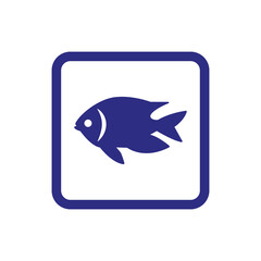 Fish icon on white background.