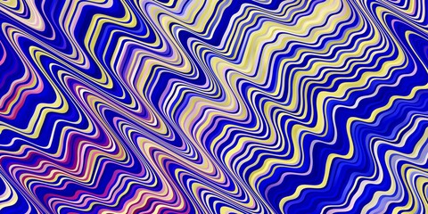 Fototapeta premium Light Pink, Blue vector background with wry lines. Illustration in halftone style with gradient curves. Pattern for commercials, ads.