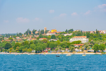Moniga del Garda situated at Lago di Garda in Italy