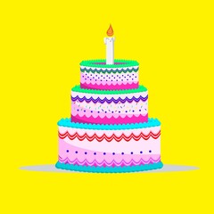 the illustration set of cake 