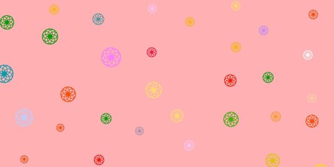 Light Multicolor vector template with circles.