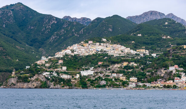 Italy, Campania, Raito - 14 August 2019 - Raito dominates the Amalfi coast