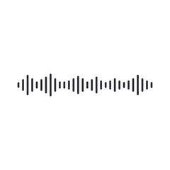 Sound wave icon vector illustration isolated on white