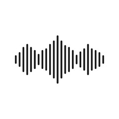 Sound wave icon vector illustration isolated on white