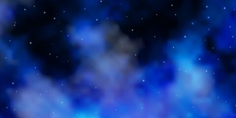 Light BLUE vector background with small and big stars. Decorative illustration with stars on abstract template. Theme for cell phones.