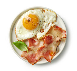 fried egg and bacon