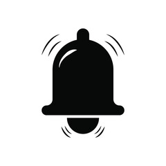Alarm clock bell vector illustration mobile phone reminder notification  isolated icon