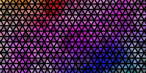 Light Multicolor vector template with crystals, triangles.