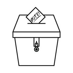 Voting booth station icon election day polling box symbol vector illustration isolated on white background