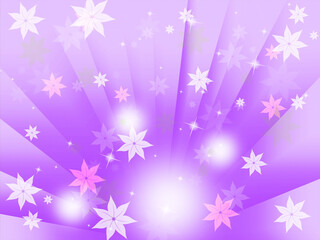 Fototapeta na wymiar Purple Bubbles Background Means Flowers Light And Beams.