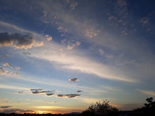 sunset in the sky