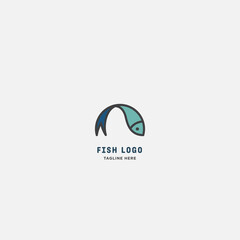 fish logo vector illustration, fish market logo, fish guard logo, fish contest, seafood label and badge