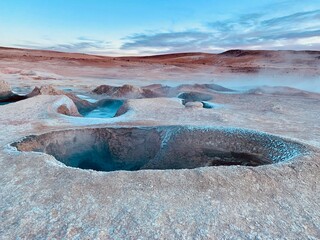 fumarole geysers in Bolivia, Sol de Manana