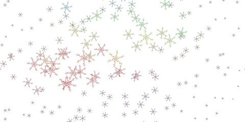 Light Green, Red vector background with curves.