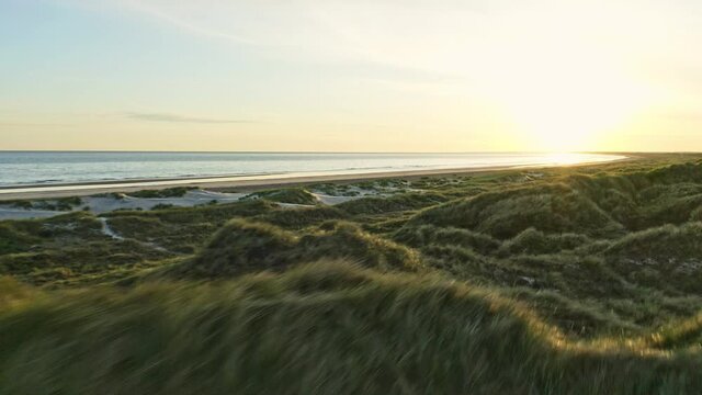 Denmark Beach with Its Grassy Lands and Sandy Shores During 5AM Sunrise