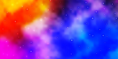 Obraz premium Light Multicolor vector pattern with abstract stars. Shining colorful illustration with small and big stars. Theme for cell phones.