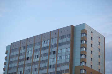 Apartments for sale in high-rise buildings. Construction of new houses.