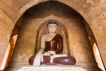 Buddha monument statue in Bagan in Myanmar, Burma