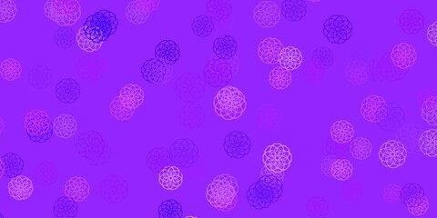 Light Purple vector texture with memphis shapes.