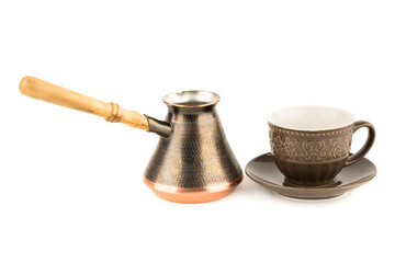Armenian coffee jazve and cup