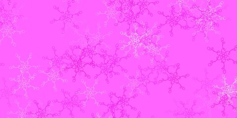 Light Pink vector template with curved lines.