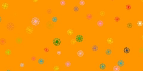 Light Multicolor vector doodle background with flowers.