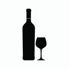 wine icon vector