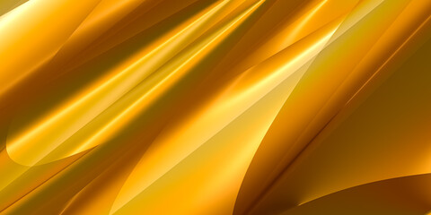 Golden metal abstract geometric wallpaper, rich color, 3D illustration, 3D rendering
