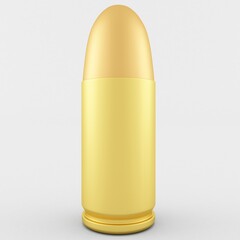 3d Rendering of a 9x19 Cartridge