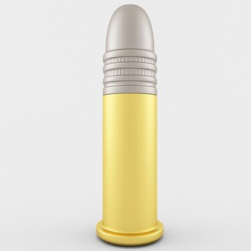 3d Rendering of a 22LR Cartridge