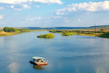 cable passenger ferry with manual traction